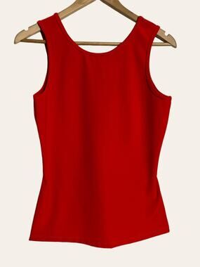 Eliza Audley Red Stretch Tank Top Size M